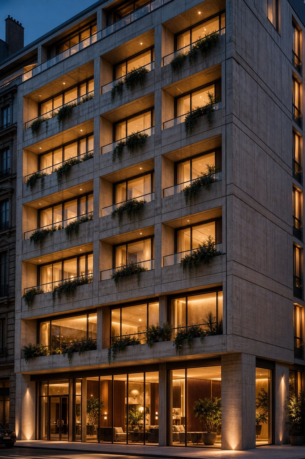 Hotel urbano, immagine concettuale
